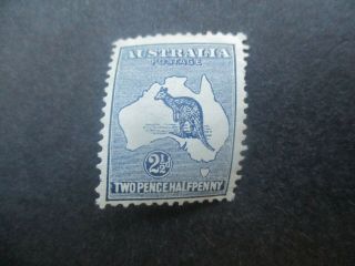 Kangaroo Stamps: 2.  5d Indigo 1st Watermark - Rare (d220)