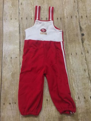 San Francisco 49ers Toddler Overalls Bodysuit Size 2t Rare Vtg 80s Nfl Newborn