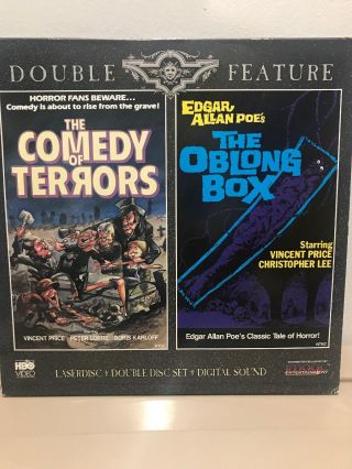 The Comedy Of Terrors & The Oblong Box Laserdisc - Rare Horror Double Feature