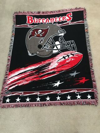 Vintage Tampa Bay Buccaneers Blanket 1990 
