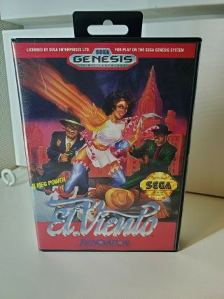 El - Viento (sega Genesis,  1991) Cib Complete -,  Rare