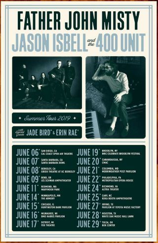 Jason Isbell And The 400 Unit | Father John Misty Tour 2019 Ltd Ed Rare Poster