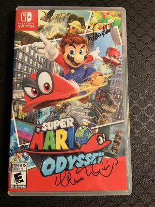 Mario Odyssey Signed By Charles Martinet Voice Of Mario At E3 2018 Rare