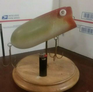 1950s Lucky 13 Store Display Fishing Lure Mount Vintage Rare V Notch Back 1/1