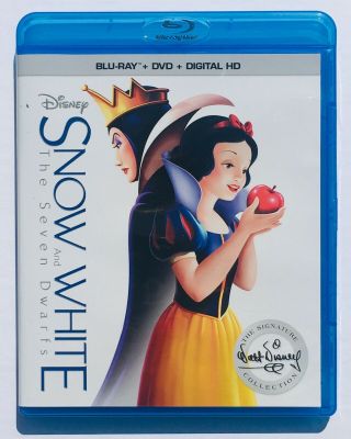 Disney’s Snow White And The Seven Dwarfs Blu - Ray / Dvd Rare Complete Classic Vgc