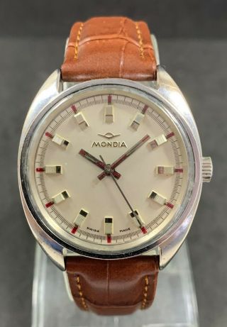 Rare Mondia (zenith) Hand Winding Swiss Watch As 1950/51 From 1968.  Year