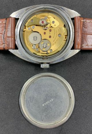 Rare MONDIA (Zenith) hand winding Swiss watch AS 1950/51 from 1968.  year 5
