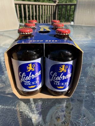 Rare Vintage 1960’s Liebrau Beer Six Pack - Two Rivers WI 4