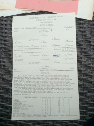 Clapton V Redhill 22.  09.  1962 Rare Single Sheet Challenge Game Spotted Dog Ground