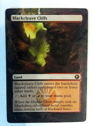 Blackcleave Cliffs - Mtg Full Art Alter - Magic The Gathering