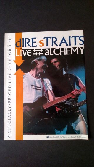Dire Straits Live - Alchemy (1984) Rare Print Promo Poster Ad
