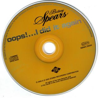 BRITNEY SPEARS - Oops,  7 Bonus Tracks - RARE UNIQUE BULGARIA SILVER DISC 5