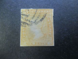 Victoria Stamps: 6d Imperf - Rare Items - Rare (d206)