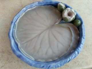 B&g Bing & Grondahl Porcelain Lily Pad Dish 10.  5 " 2359 Sj Rare Denmark