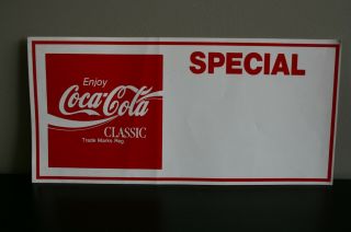 Coca - Cola Large Store/diner Sticker Advertisement Piece.  Coca - Cola Beverage Rare