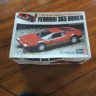 Vintage 1979 Revell Red Ferrari 365 Boxer 1:24 Scale Model Kit Rare