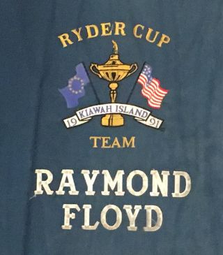 Rare Raymond Floyd Ryder Cup Team Golf Bag Cover Kiawah Island 1991 Tournament