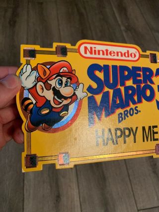 NES Nintendo MARIO BROS 3 McDonald ' s Happy Meal Toy Display Sign 1990 RARE 4