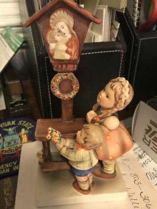 Rare Hummel Goebel Figurine Adoration Tmk - 2 23/1 Boy And Girl Praying Full Bee