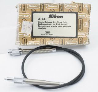 Rare Nos - Nikon Ar - 6 Screw Cable Release Cord F3 Fa Etc.  Slr Camera Pistol Grip