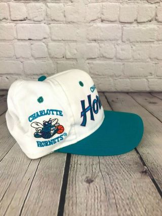 Rare Vintage The Game Big Logo Charlotte Hornets Snapback NBA Hat 90s Cap EUC 2