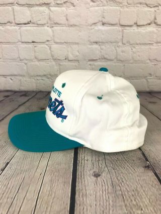 Rare Vintage The Game Big Logo Charlotte Hornets Snapback NBA Hat 90s Cap EUC 4