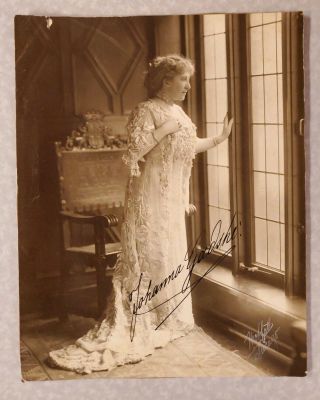 Johanna Gadski Rare Signed Vintage 7x9 Photo,  German Opera Soprano