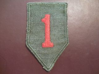 Wwii Us Army 1st Infantry Division Patch Military Ssi Insignia Rare Italian Made