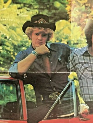 RARE Dukes Of Hazzard vintage Poster 1981 Dynamite Mag Insert Duke Boys and Car 3