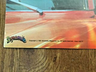 RARE Dukes Of Hazzard vintage Poster 1981 Dynamite Mag Insert Duke Boys and Car 5