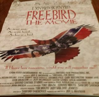 Lynyrd Skynyrd Rare Freebird The Movie 1995 Poster - 38 X 26 - Great To Frame
