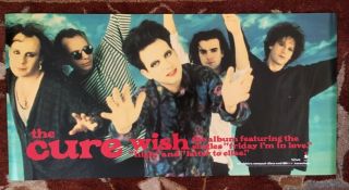 The Cure Wish Rare 2 - Sided Promotional Poster 12 " X24 "