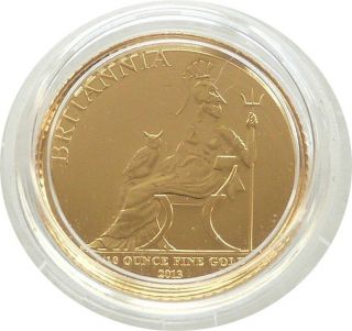 2013 Royal British Britannia With Owl £10 Ten Pound Gold 1/10oz Coin Rare