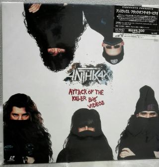 Anthrax - Attack Of The Killer Video Japan Laserdisc Vals - 3298 With Obi.  Rare