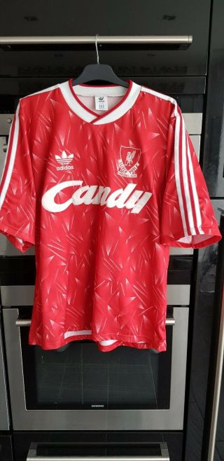 Liverpool 1989/90 Home Shirt Candy,  Adidas,  Size 42 - 44,  Xl.  Ultra Rare