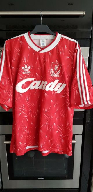 Liverpool 1989/90 Home Shirt Candy,  Adidas,  size 42 - 44,  XL.  Ultra Rare 2