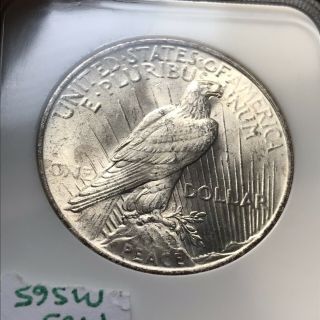 RARE Old Gen Fat Holder - MS - 65 1923 Peace Silver Dollar - NGC Graded - Ebucks 2