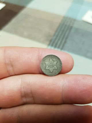 Rare 1852 Silver 3c 3 Cent Coin Pre Civil War Great Date