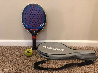 Marcraft Force Paddleball Paddle With Full Cover (rare) And Ball
