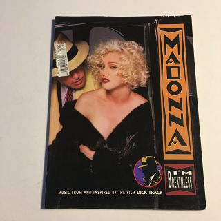 Madonna I’m Breathless Dick Tracy Songbook 1990 Warner Brothers Song Book Rare