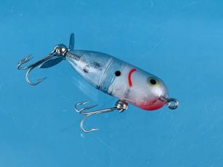 Heddon Tiny Torpedo Rare Color Clear Silver Scale Vintage Fishing Lure