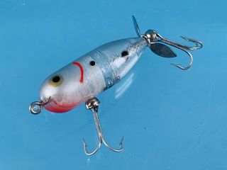Heddon Tiny Torpedo Rare Color Clear Silver Scale Vintage Fishing Lure 2