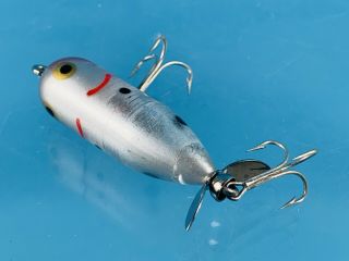 Heddon Tiny Torpedo Rare Color Clear Silver Scale Vintage Fishing Lure 4