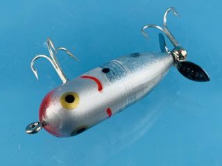 Heddon Tiny Torpedo Rare Color Clear Silver Scale Vintage Fishing Lure 5