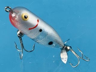 Heddon Tiny Torpedo Rare Color Clear Silver Scale Vintage Fishing Lure 8