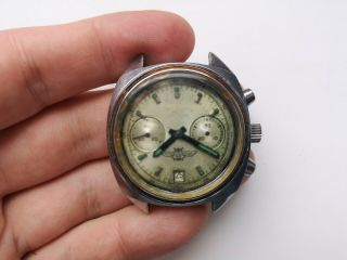 Rare Ussr Chronograph Watch Poljot Sturmanskie 3133 For Parts/repair