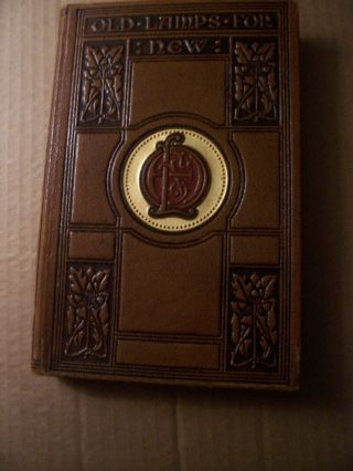 Old Arts & Crafts Leather Binding Book Old Lamps For E.  V.  Lucas Fables Rare