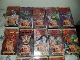 100 YEARS OF HORROR HOSTED BY CHRISTOPHER LEE 13 VHS TAPE SET VERY RARE 8