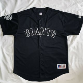 San Francisco Giants Russell Vintage Baseball Jersey Mens Large 90s Black Rare