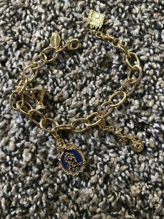 Disney Couture Beauty And The Beast Limited Edition Charm Bracelet Rare